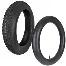 20x4.0 Tyre With Inner Tube For Fat Bike Wheel With Straight Schrader Valve, Compatible With 20 Inch Fat Tyre Electric Bicycles, Butyl Rubber